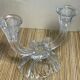 Duo de bougeoirs en verre 2 branches