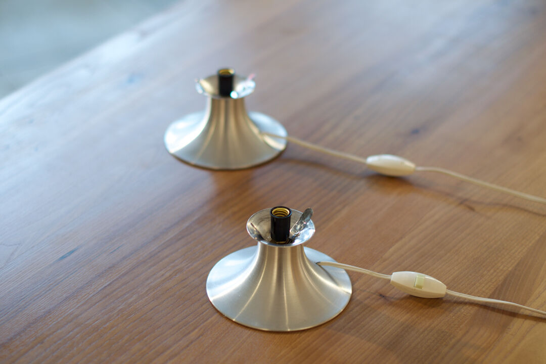 Pair of mountain wall lamps