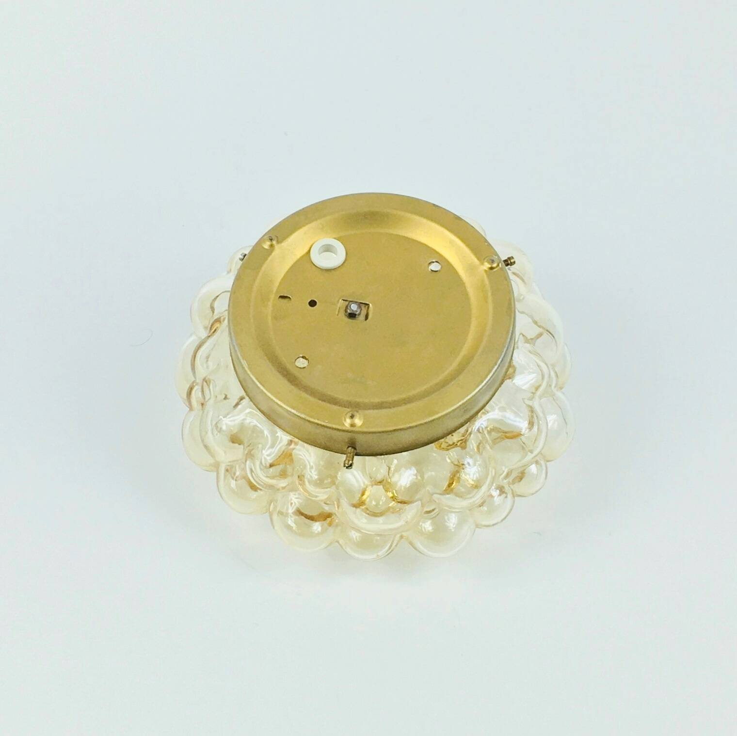 Mid-Century Modern Amber Bubble Glass Wall Light by Helena Tynell, 1960s