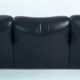 High-end black leather sofa Maralunga by Vico Magistretti for Cassina
