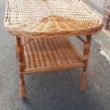 Vintage rattan table