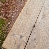 Rustic farm table in old patinated solid oak - 1900s