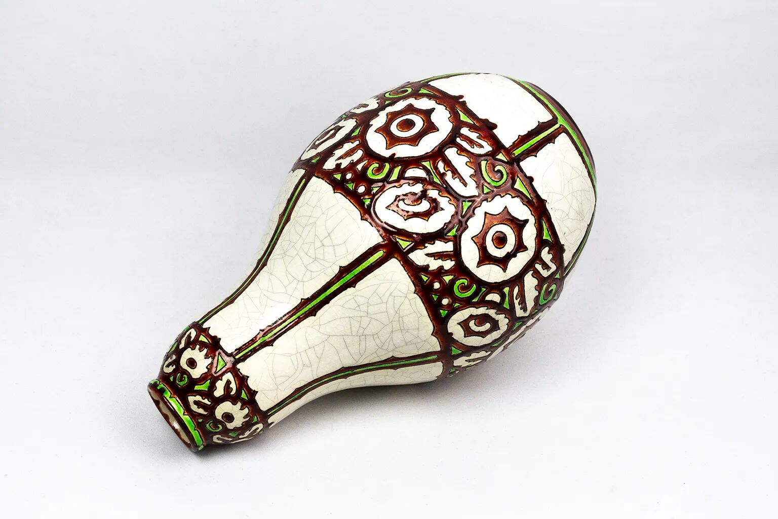 Vase Charles Catteau - Boch Frères Keramis – crackled earthenware, decoration 983