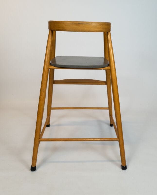 Wooden children's high chair by Nanna Ditzel Denmark 1960