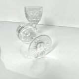 2 crystal Porto glasses by Saint-Louis, Trianon model.