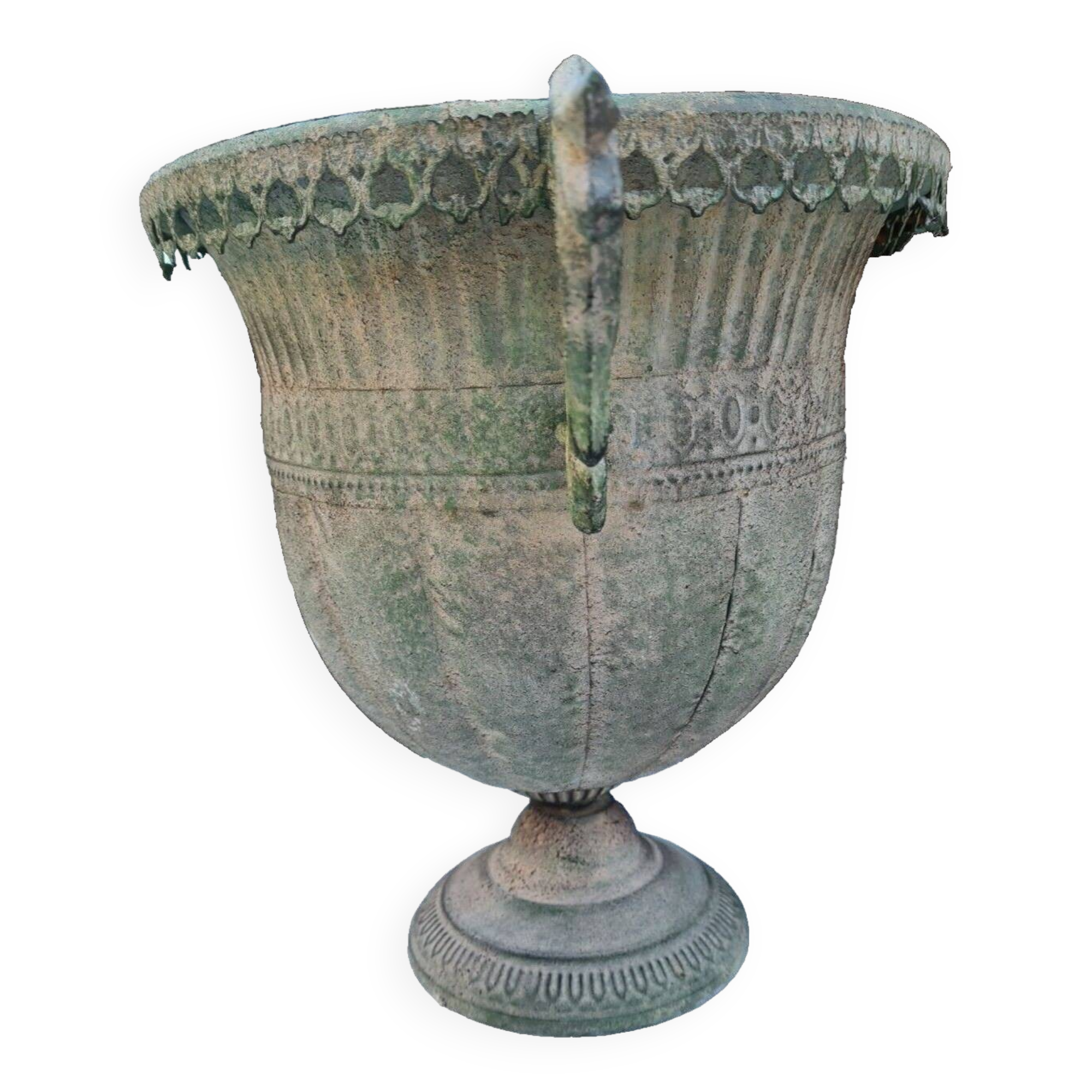 Oval medici in patinated iron