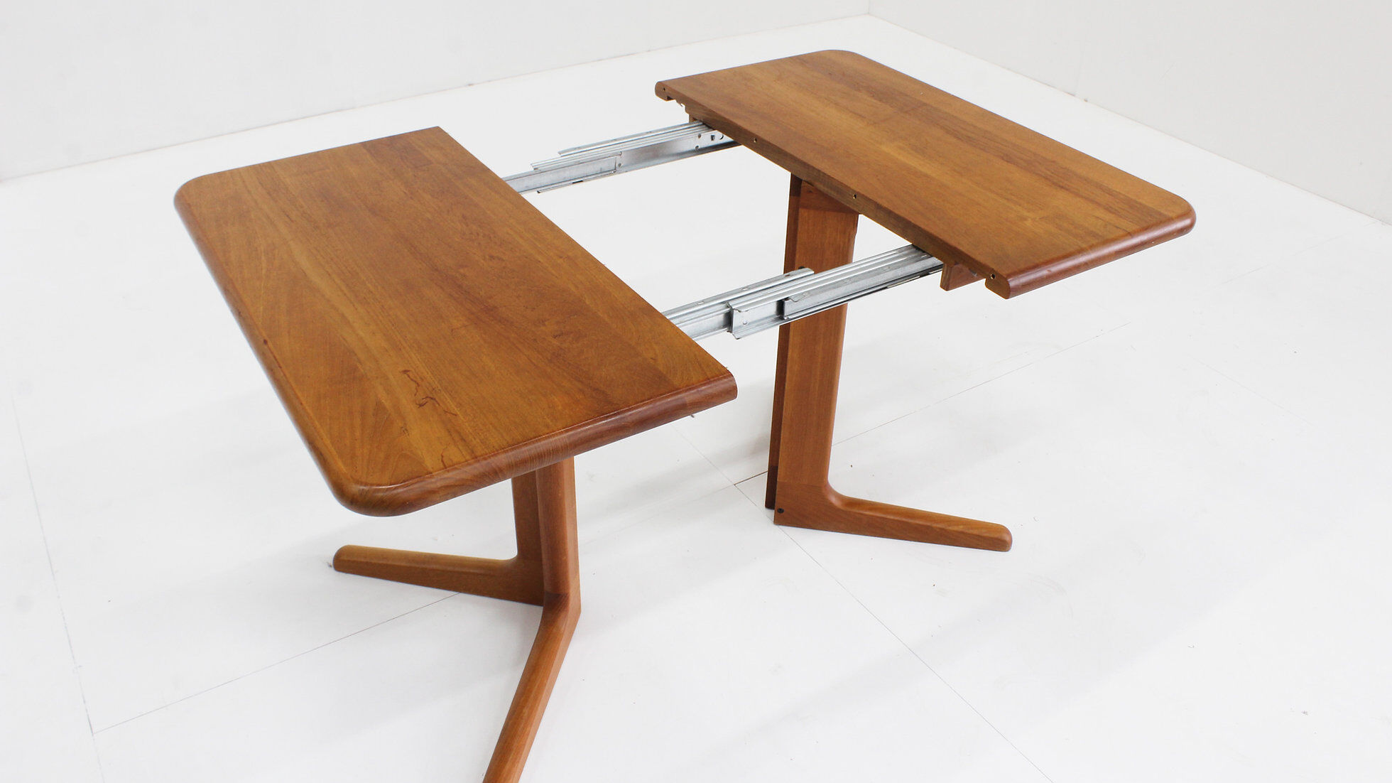 Vintage Danish extendable dining table teak 1960s
