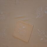 Antique tablecloth and 6 hand-embroidered linen towels