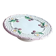 Footed dessert plate in barbotine porcelain, marked FG.