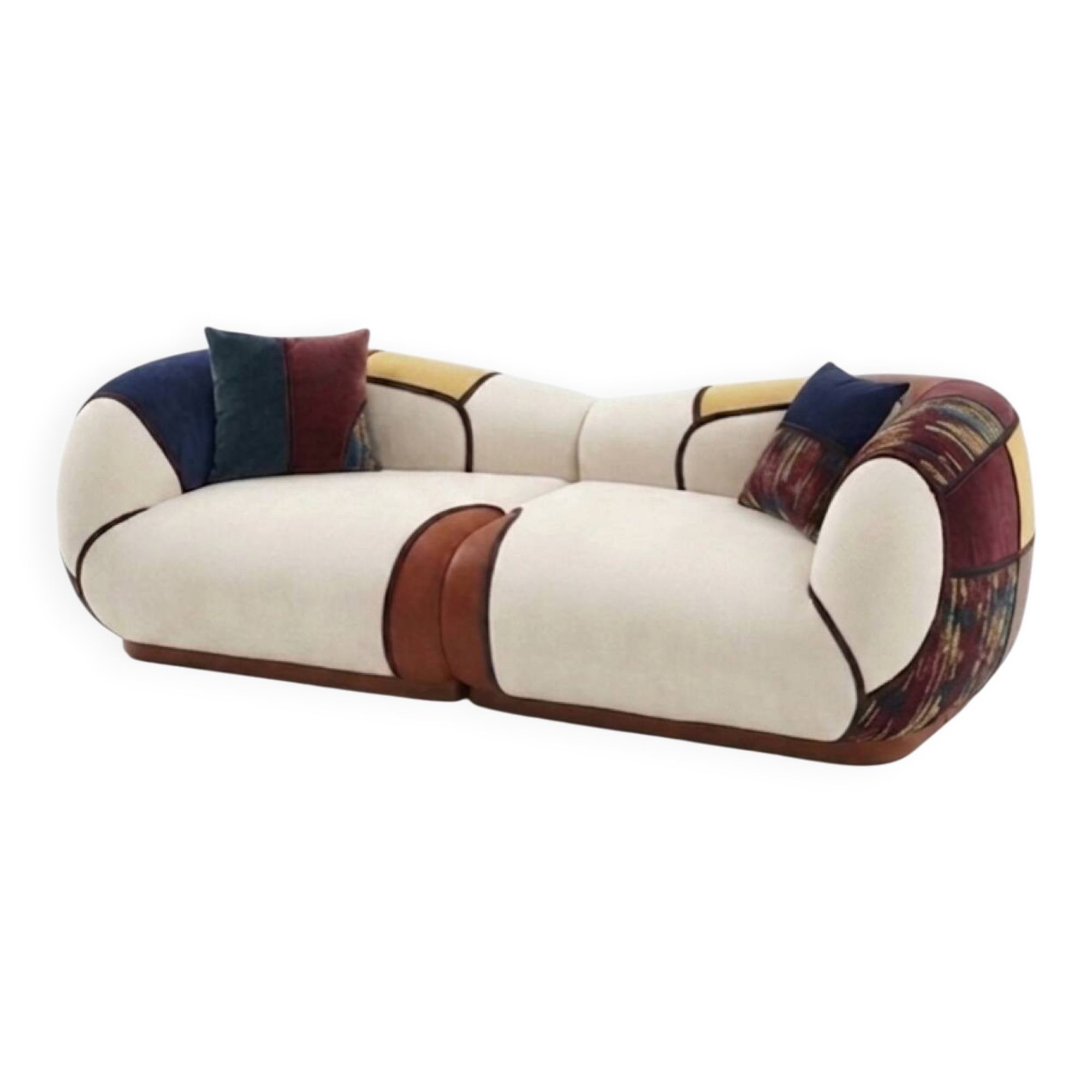Modular 2-part sofa, vintage style
