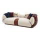 Modular 2-part sofa, vintage style