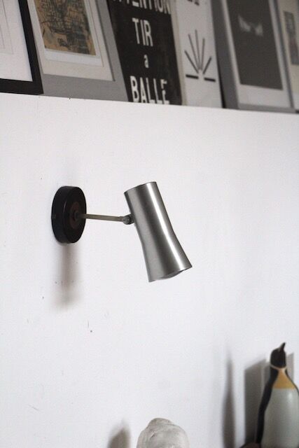 Applique design scandinave en aluminium 1960