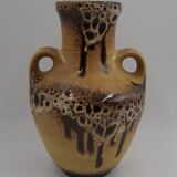 Ceramic vase Fat Lava 2 vintage handles