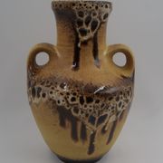 Vase céramique Fat Lava 2 anses vintage