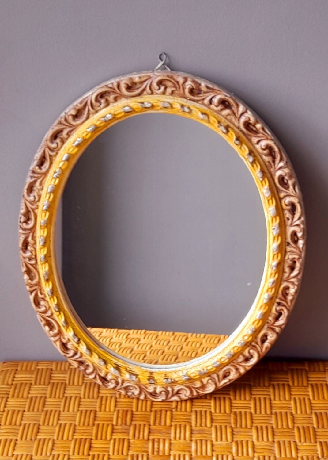 Antique stucco mirror