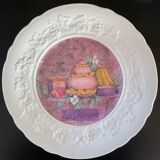 Set of 6 dessert plates Les Délices by Marie-Pierre Boitard - Faïence GIEN