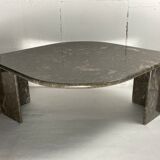 Italian marble teardrop coffee table, 1980s