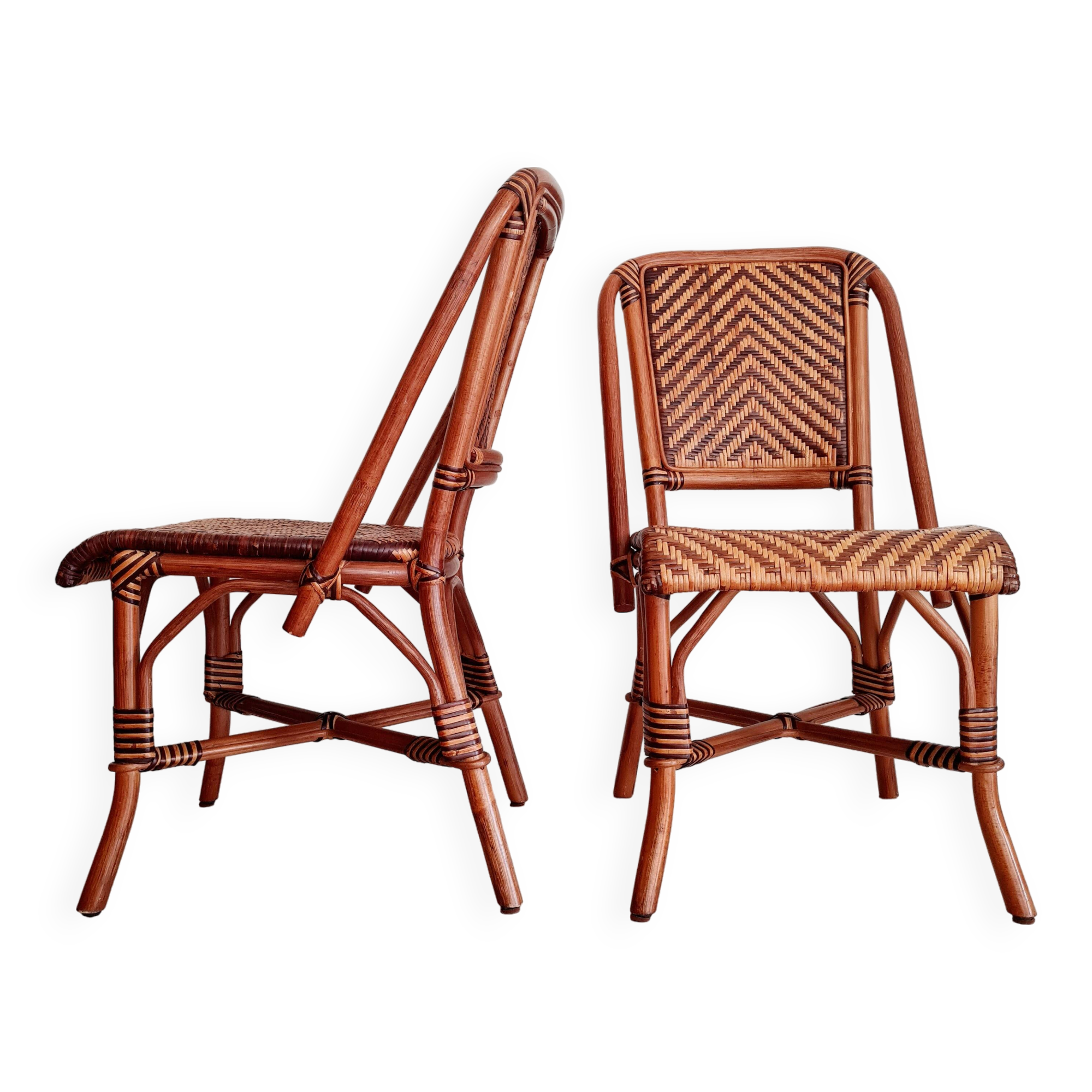 Rattan bistro chairs