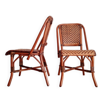 Chaises bistrot en rotin