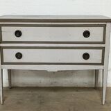 Commode 2 tiroirs rivoli en bois massif michel ferrnd