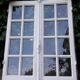 Old oak window H96.9xL81cm small panes