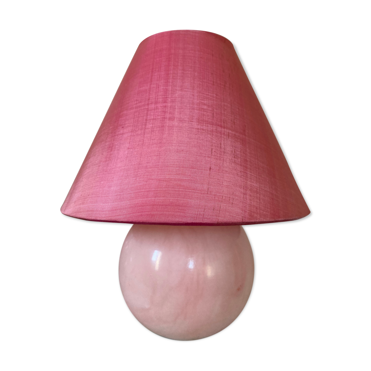 Marble style rose quartz bedside lamp