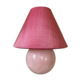 Marble style rose quartz bedside lamp