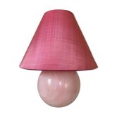 Lampe chevet quartz rose style marbre
