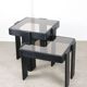 Tables gigognes vintage par Gianfranco Frattini, ensemble de 2