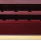 Burgundy lacquered wooden bar cabinet by designer Paco Rabanne.