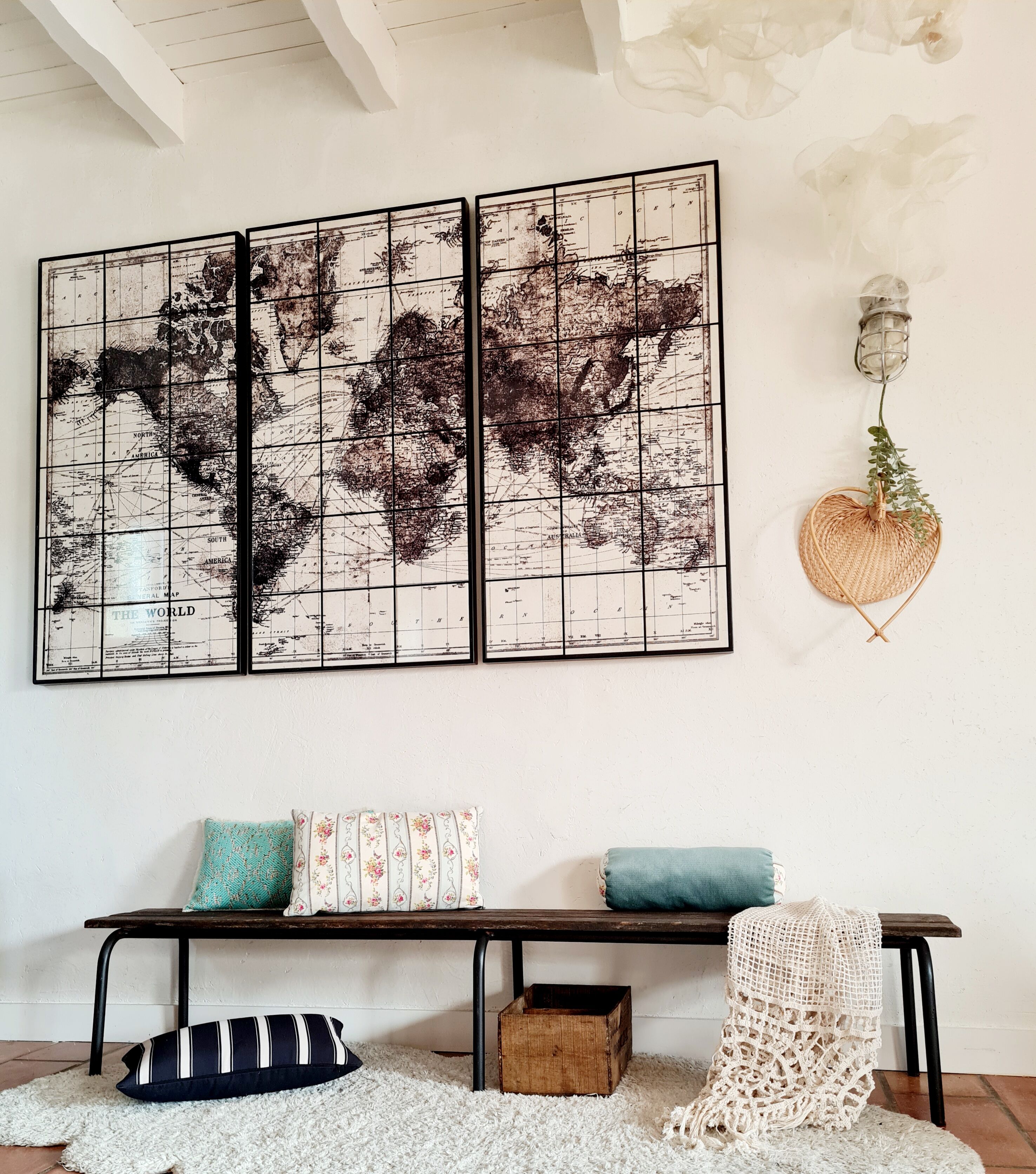 Old school bench metal and wood