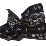 Tissu vintage du Mali noir et blanc