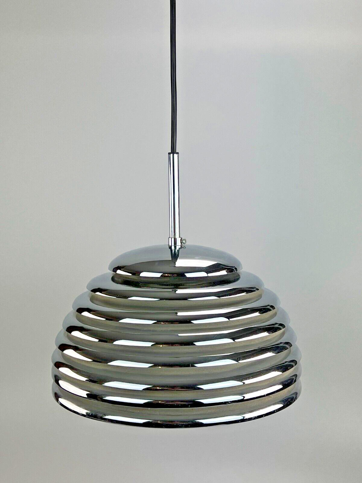 Kazuo Motozawa Saturno chrome design pendant light from the 60s