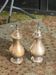 Pair of salt and pepper salt and pepper pots, in old, elegant silver metal