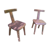 Chaises de type brutaliste