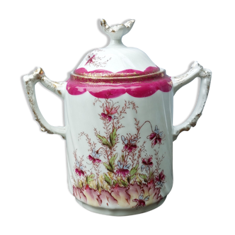 sucrier art nouveau en porcelaine