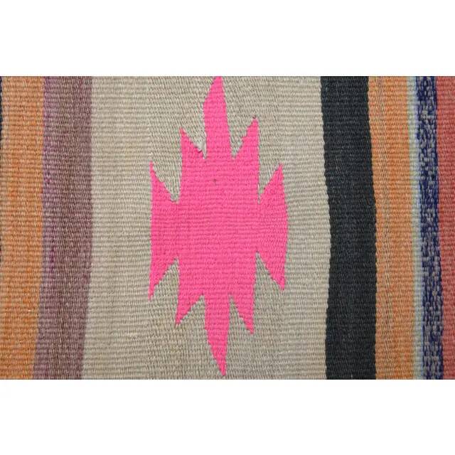 Vintage Turkish Hand-Knotted Wool Cotton Pink Runner Rug 72x398