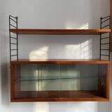 Vintage string shelf: glass box + board