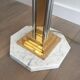 Floor lamp in chrome, brass and marble