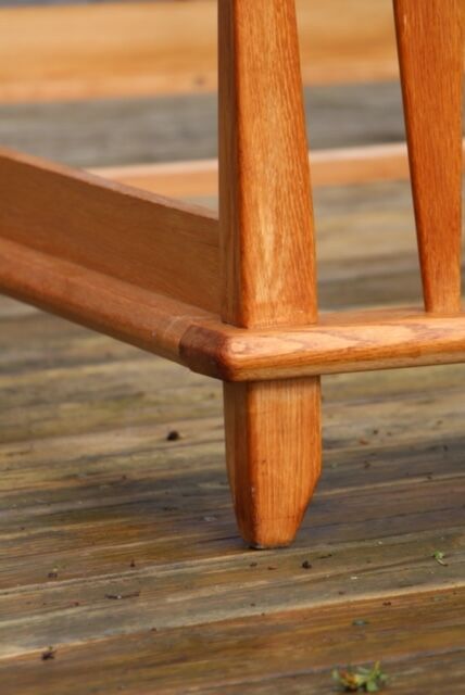 Bed of Guillerme and Chambron solid light oak France 1970