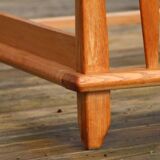 Bed of Guillerme and Chambron solid light oak France 1970