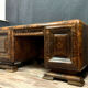 Art deco period office in walnut bramble and amboine magnifying glass
