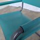 Vintage Mart Stam Style Armchair: Turquoise Leather, Black Chrome Cantileve