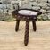 Wooden horseshoe stool