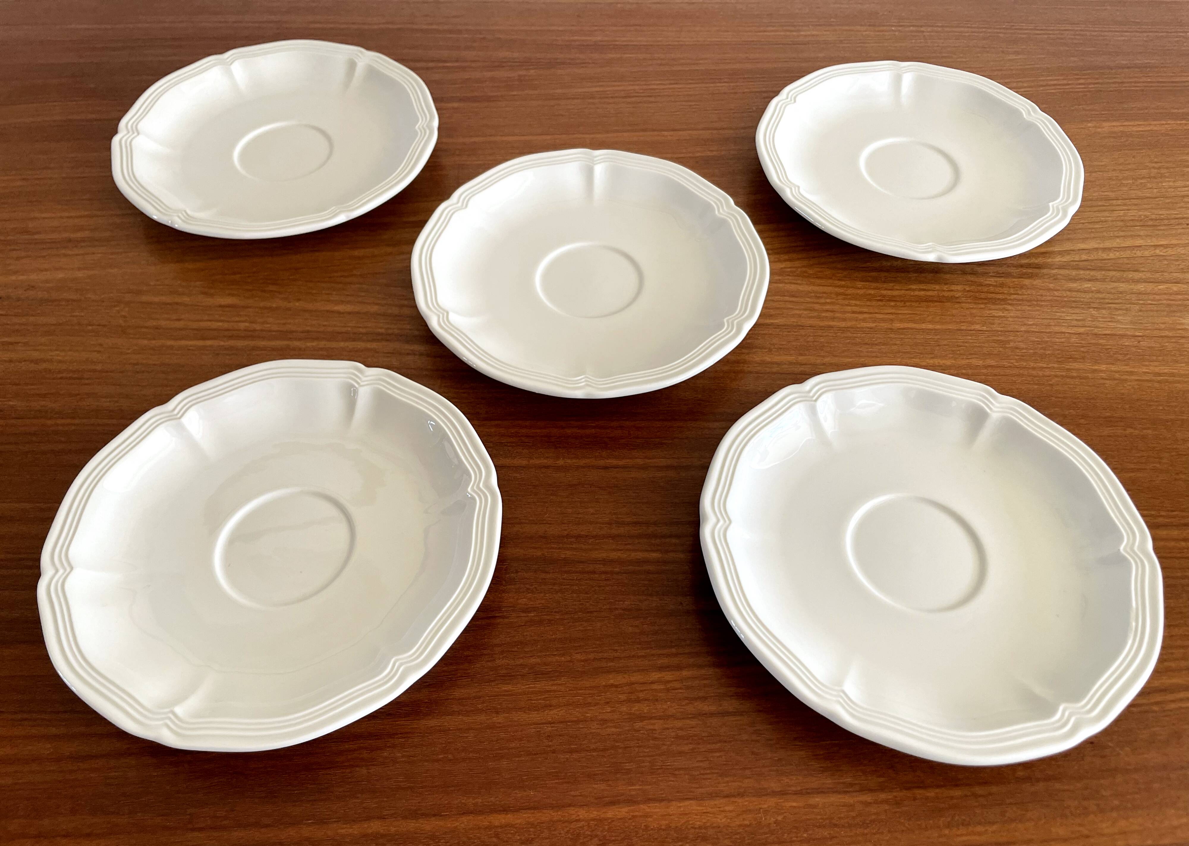 Lot De 5 Tasses Et Soucoupes Villeroy & Boch Vintage – Luxembourg, Un Charme Fou !