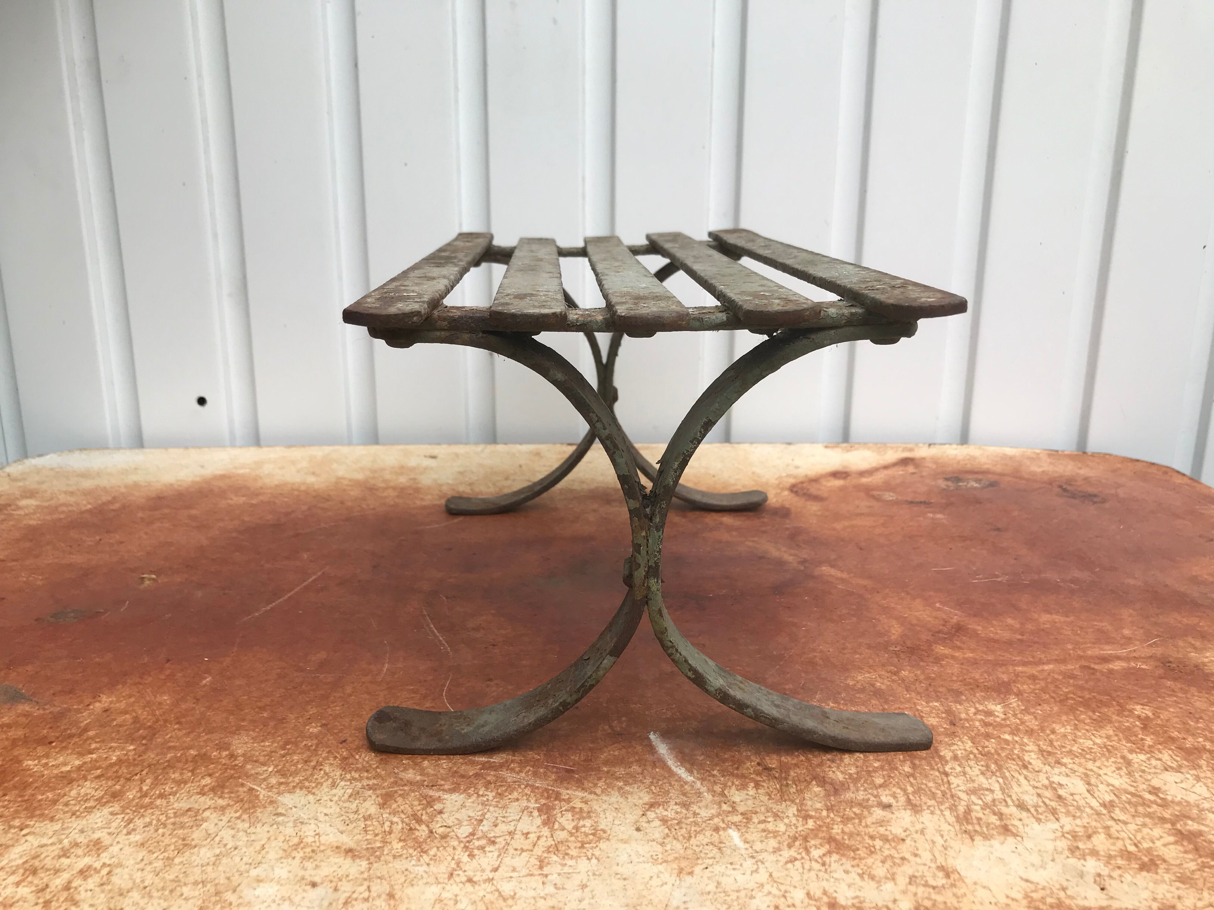 Wrought iron footrest