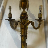Brass wall sconce – goat head decoration – Louis XVI Empire style –