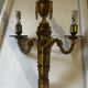 Brass wall sconce – goat head decoration – Louis XVI Empire style –