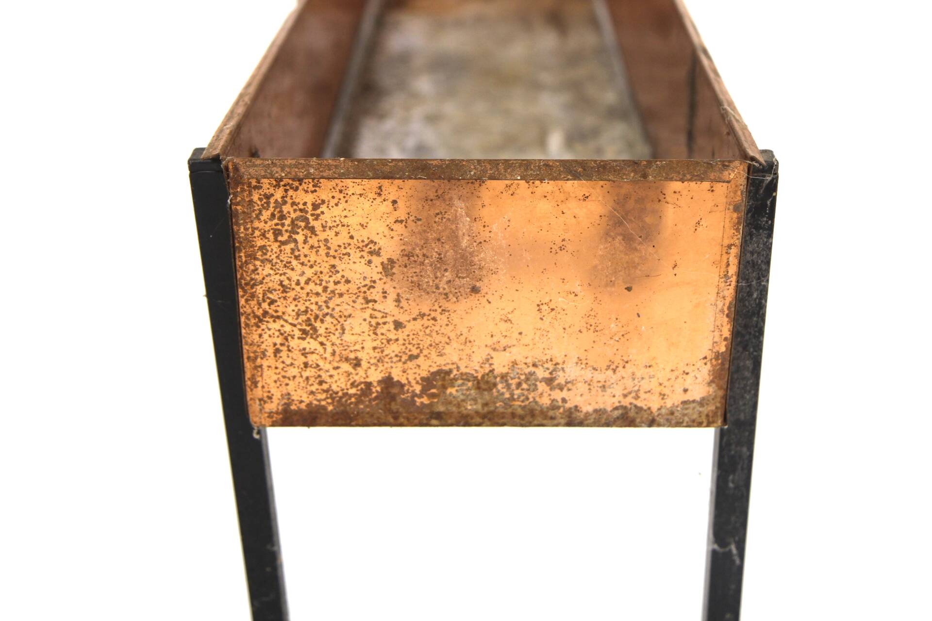 Scandinavian metal planter Sweden, 1960