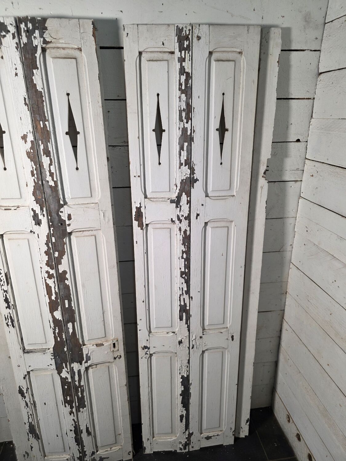 Pair of old shutters